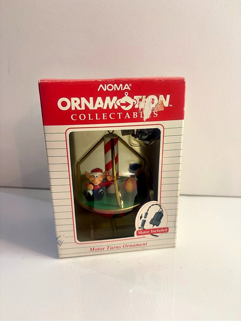 Vintage 1989 NOMA Elf’s Motor Turns Ornament Christmas Ornament